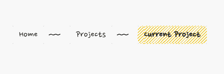 hand drawn breadcrumbs