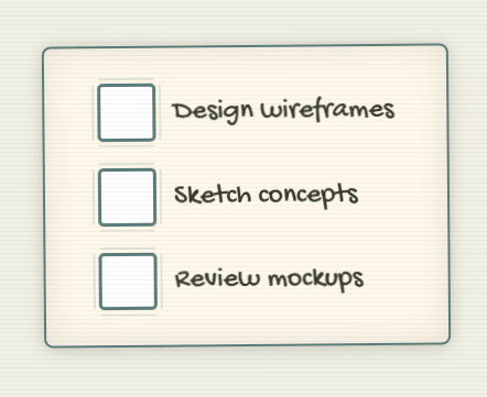 hand drawn checkboxes